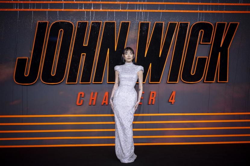 Penyanyi Inggris Rina Sawayama tiba di pemutaran perdana John Wick Chapter 4 di Cineworld Leicester Square, London, Inggris 6 Maret 2023. Sawayama yang kelahiran Jepang memulai debutnya sebagai pemain film di John Wick Chapter 4.