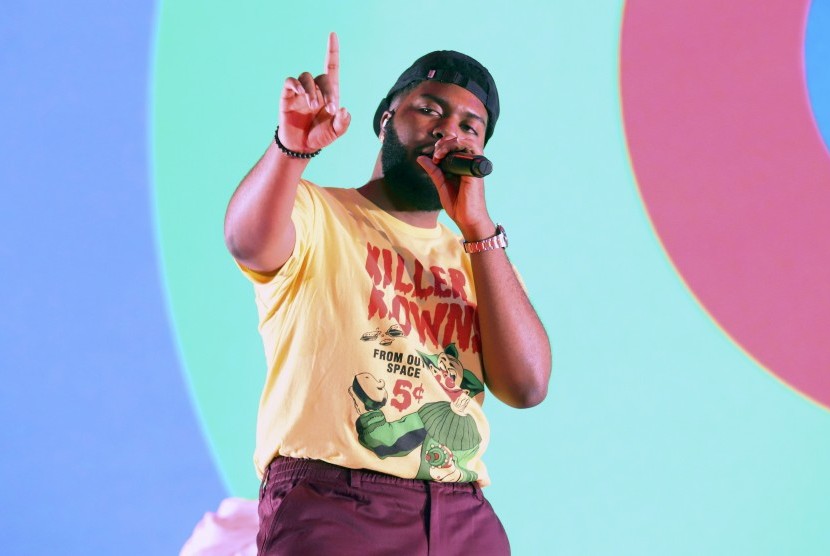 Penyanyi Khalid saat konser di Madison Square Garden, Amerika, akhir Juli 2019.