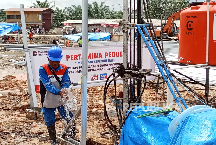 Pertamina–Elnusa Hadirkan Sumur Air Bersih bagi Warga Terdampak Bencana