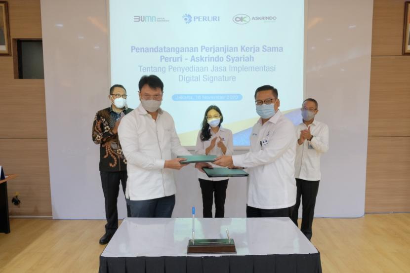 Penyediaan Jasa Implementasi Digital Signature pada di kantor Peruri Jakarta, Senin (16/11). 