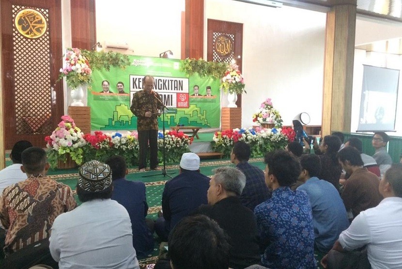 Penyelenggaraan Rabu Hijrah di Masjid Al-Muhajirin, Universitas Siliwangi, Kota Tasikmalaya, Rabu (20/3). 