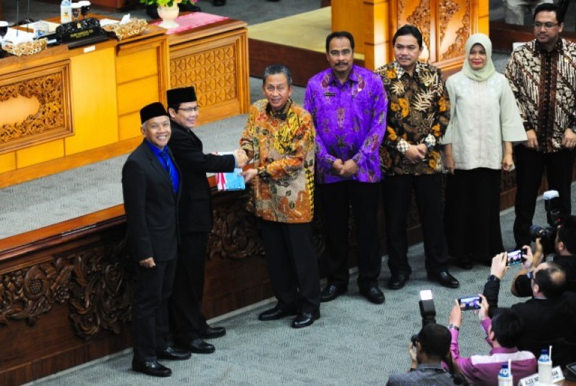 Penyerahan Laporan Hasil Pemeriksaan (LHP) Semester I tahun 2017 oleh BPK RI.