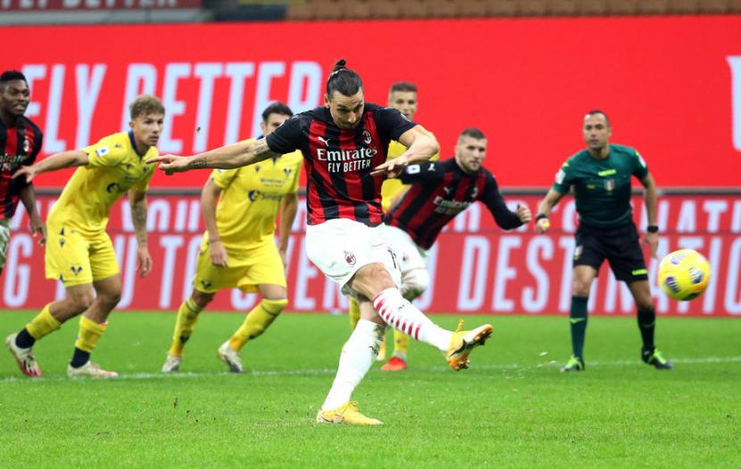 Penyerang AC Milan, Zlatan Ibrahimovic.