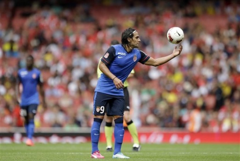 Penyerang AS Monaco Radamel Falcao. 