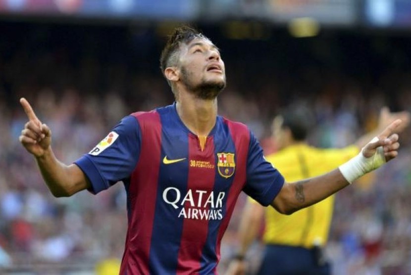 Penyerang Barcelona Neymar.