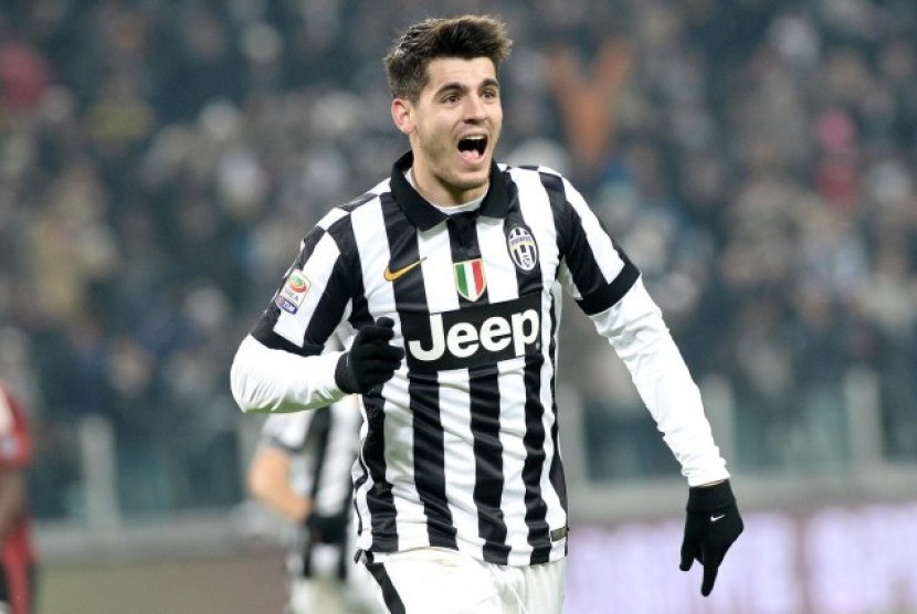 Penyerang Juventus Alvaro Morata.
