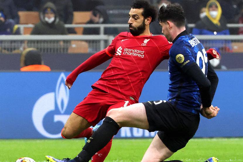 Penyerang Liverpool Mohamed Salah menjadi pencetak gol kedua ke gawang Inter Milan, Kamis (17/2/2022) dini hari WIB.