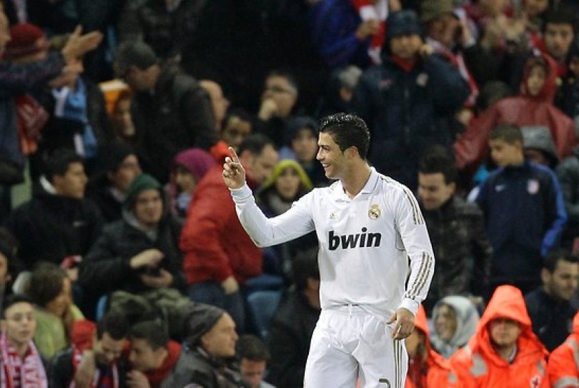Penyerang Madrid Cristiano Ronaldo.