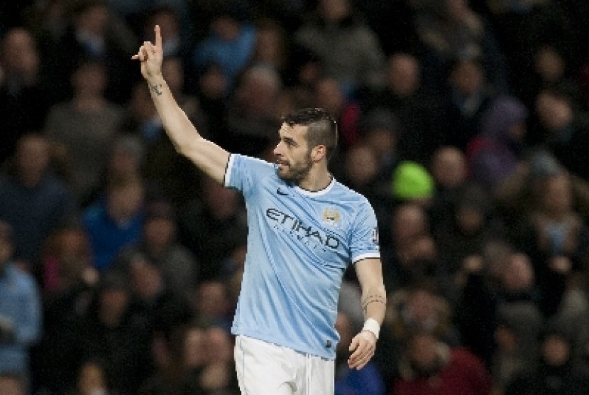 Penyerang Manchester City, Alvaro Negredo.