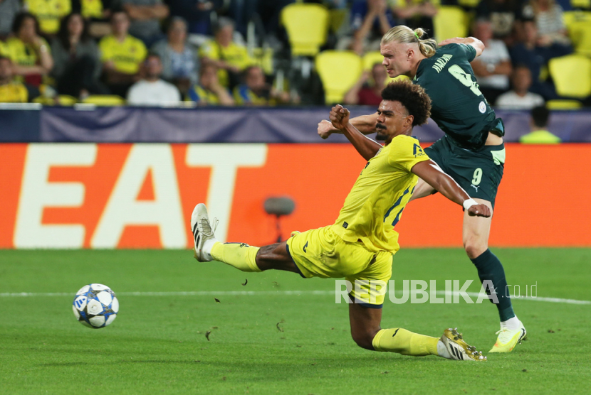 Haland Belum Terbendung Cetak Gol, City Tekuk Villarreal di Liga Champions