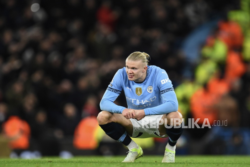 Penyerang Manchester City Erling Haaland.