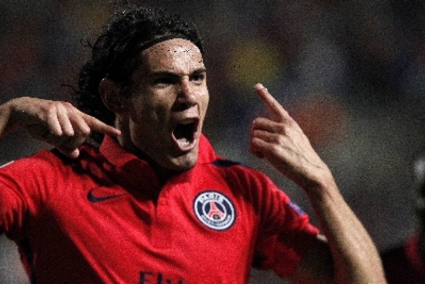 Penyerang PSG, Edinson Cavani.