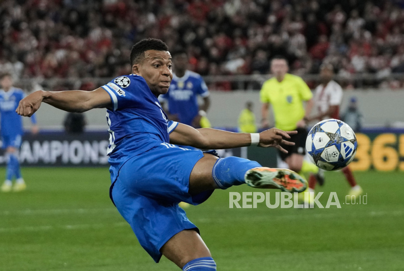 Penyerang Real Madrid Kylian Mbappe.
