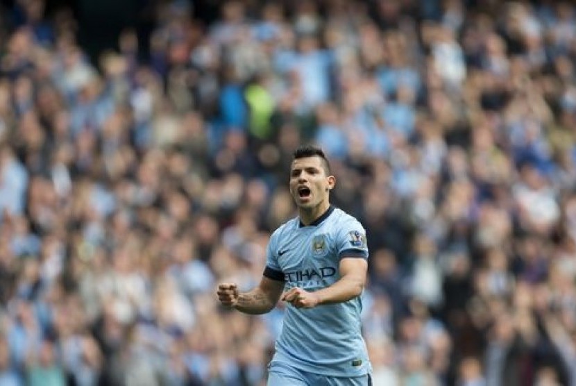 Penyerang Sergio Aguero.