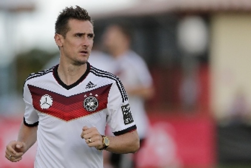 Penyerang timnas Jerman, Miroslav Klose.