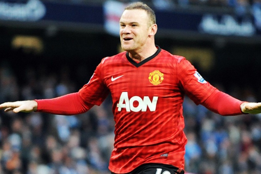 Penyerang Wayne Rooney.