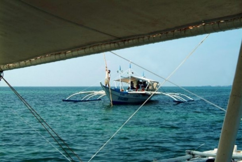 Perahu nelayan Filipina (ilustrasi)