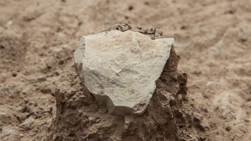 Peralatan batu yang ditemukan Lomekwi 3, terletak di lereng rendah di Turkana Barat, Kenya.