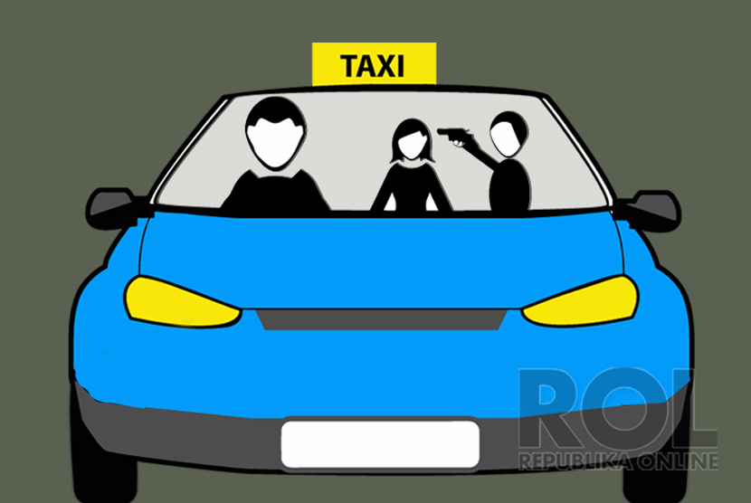 perampokan di taxi (illustrasi)