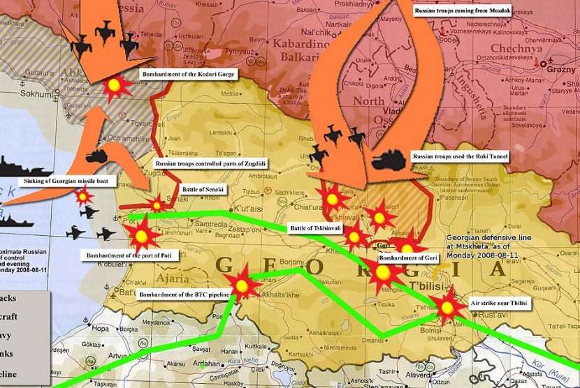Perang Rusia-Georgia atau Perang Ossetia Selatan pada 2008