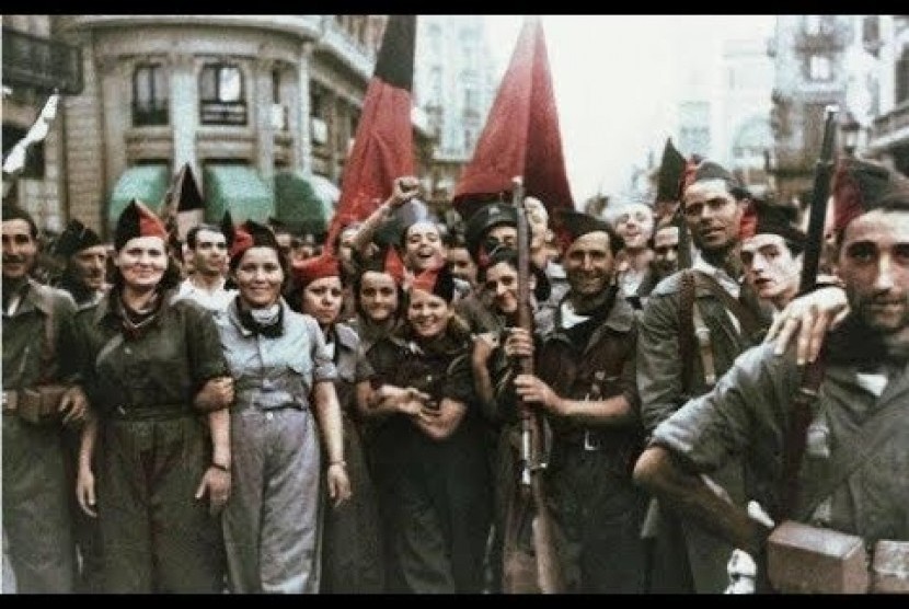 Perang sipil di Spanyol pada 1936-1939.