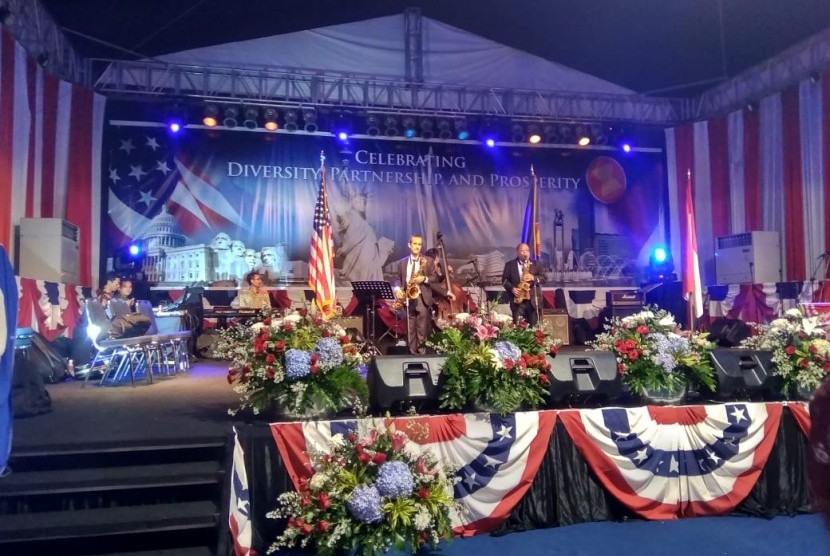 Perayaan hari kemerdekaan AS di Jakarta
