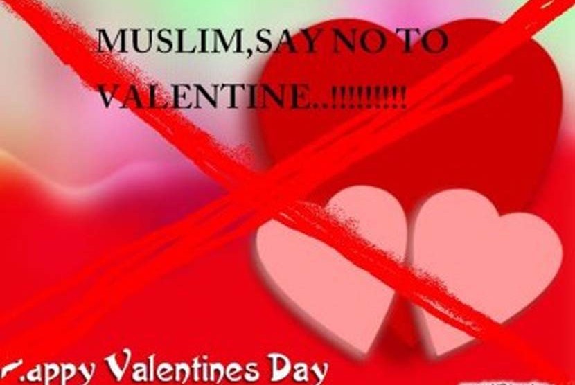 Surat larangan merayakan valentine day untuk tingkat SD hingga SMA di Bangka Tengah. Perayaan hari Valentine terlarang bagi umat Islam. (ilustrasi)