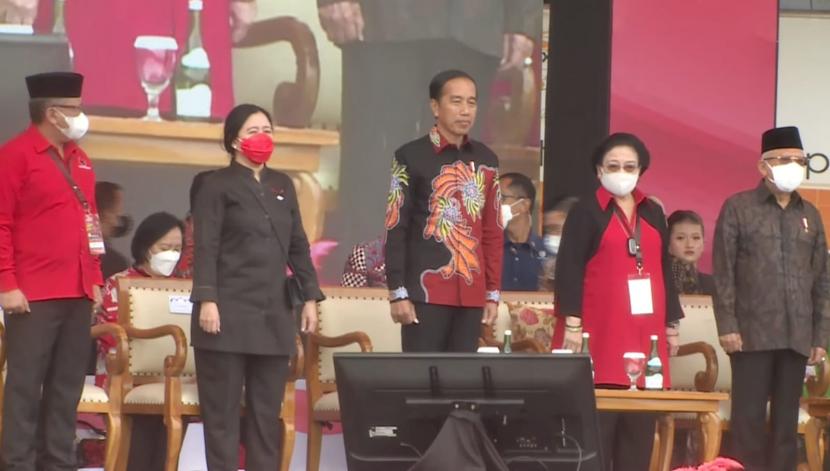 Perayaan HUT ke-50 PDIP dihadiri langsung oleh Presiden Joko Widodo (Jokowi) dan Wakil Presiden Ma