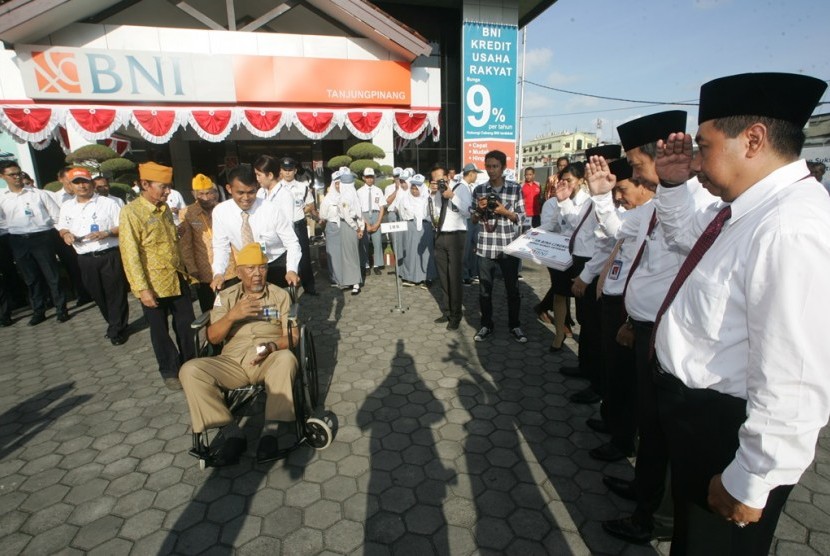 Perayaan HUT Ke-71 Kemerdekaan Republik Indonesia di kantor BNI Cabang Tanjungpinang.