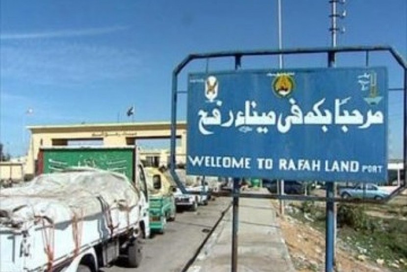 Perbatasan Rafah, di perbatasan Gaza dan Mesir.