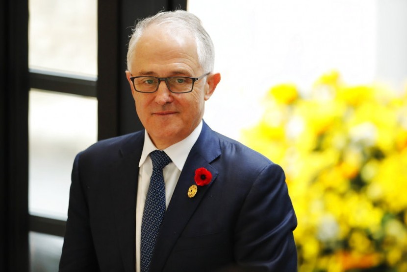 Perdana Menter Australia Malcolm Turnbull di KTT APEC di Da Nang, Vietnam, Sabtu (11/11).