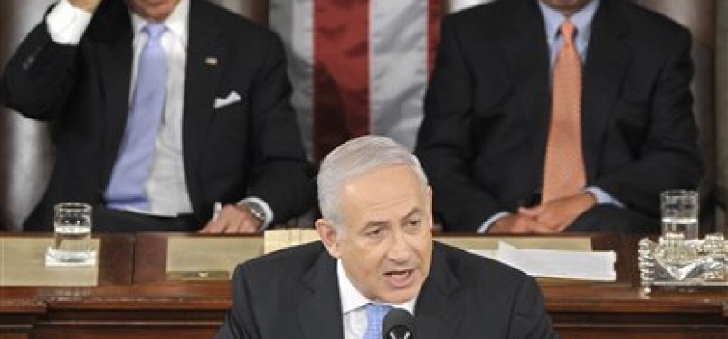 Perdana Menteri Israel Benyamin Netanyahu berpidato di hadapan Kongres dan Senat AS, Selasa malam