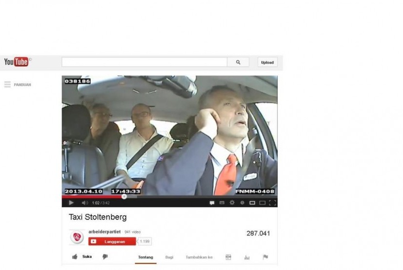 Perdana Menteri Norwegia, Jens Stoltenberg saat menyamar menjadi sopir taksi.