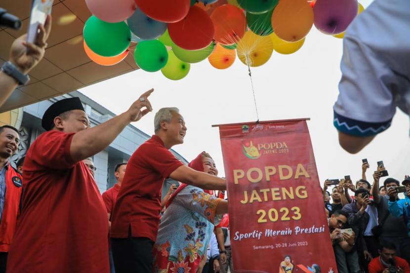 Peresmian Kawasan Olahraga Jatidiri, Semarang, Jawa Tengah, Selasa (20/6/2023).