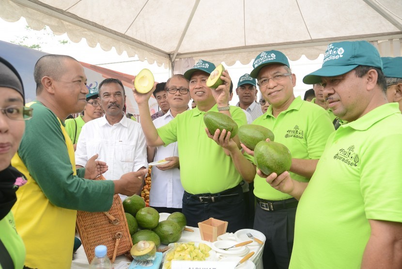 Peresmian Pusat Bibit Buah Nusantara di Ciateur, Subang, Jawa Barat.