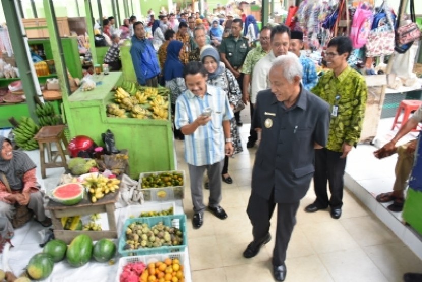 Peresmian revitalisasi Pasar Turi di Kecamatan Turi, Kabupaten  Sleman, DIY, Kamis (21/3).
