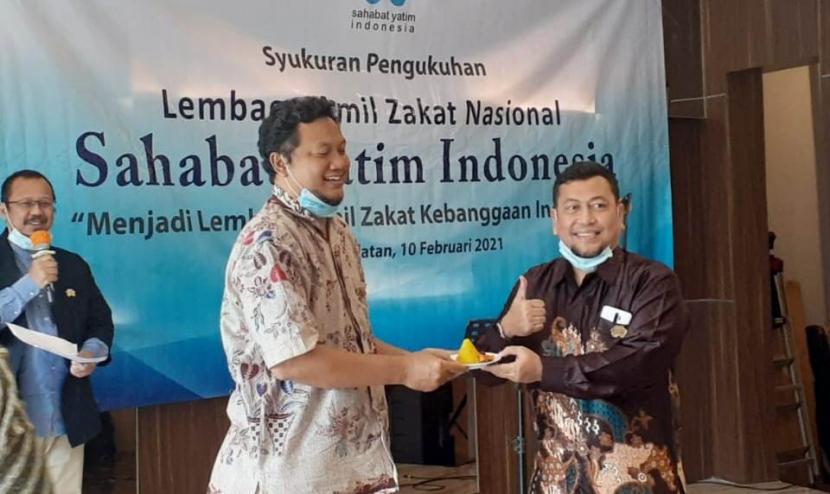 Peresmian Sahabat Yatim Indonesia sebagai laznas di di Serpong Utara, Kota Tangerang Selatan, Banten, Rabu (10/2). 