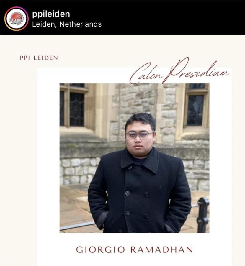 Perhimpunan Pelajar Indonesia (PPI) Leiden membatalkan pencalonan Giorgio Ramadhan sebagai ketua atau presidium.