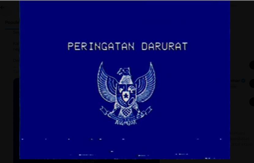 Peringatan Darurat di menggema di medsos