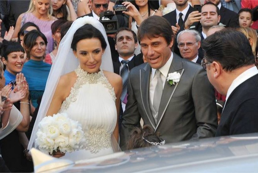 Pernikahan Antonio Conte dengan Elisabetta Muscarello.