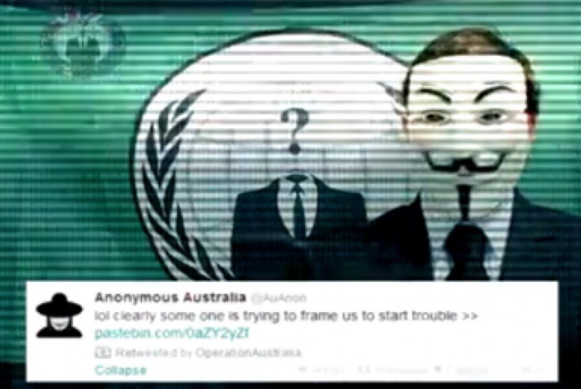 Pernyataan Anonymous Australia dalam video berjudul video YouTube bertajuk #OPAUSTRALIA MESSAGE TO INDONESIANS - WE DO NOT WAR. 