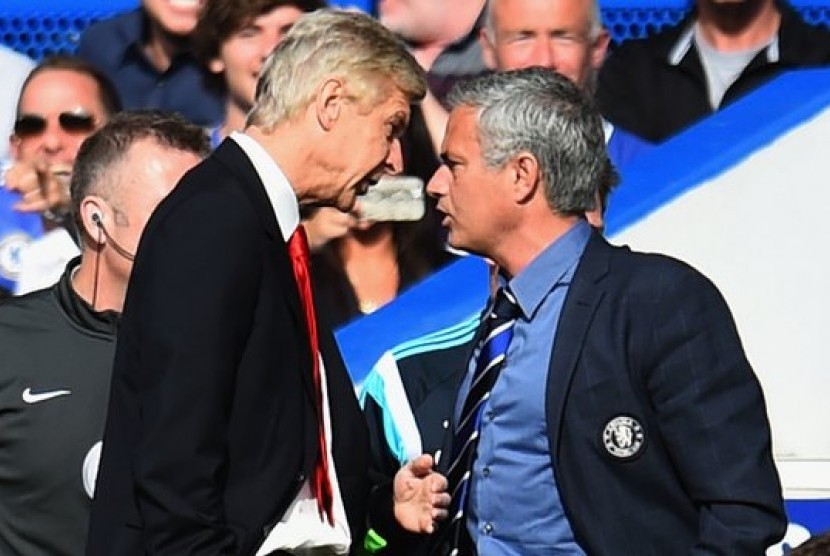 Arsene Wenger (kiri) dan Jose Mourinho
