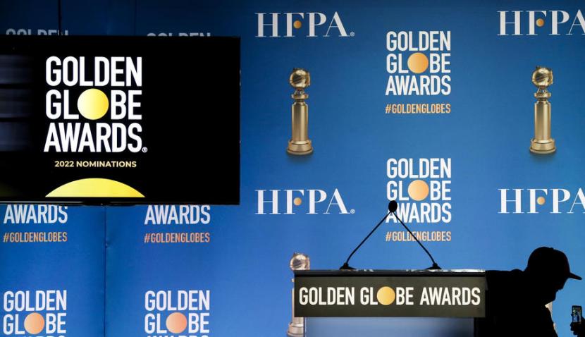Persiapan acara Golden Globes 2022. Acara tahunan itu akan diadakan 9 Januari 2022 di Beverly Hilton di Beverly Hills, California, Amerika Serikat.  
