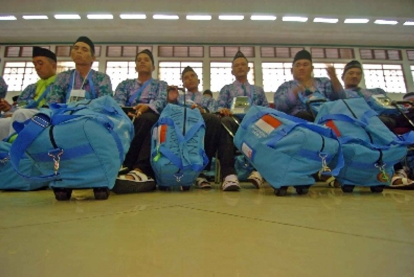 Persiapan keberangkatan jamaah haji Indonesia menuju Tanah Suci Makkah.