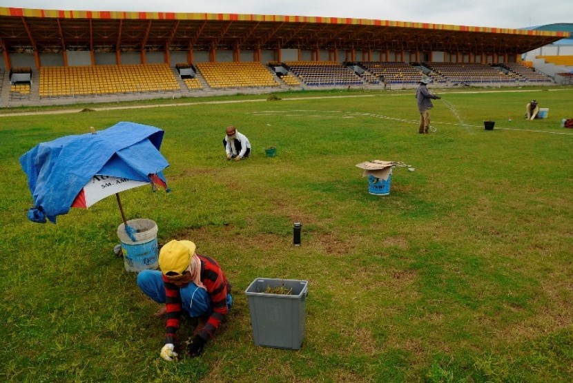 Persiapan Stadion Utama Riau