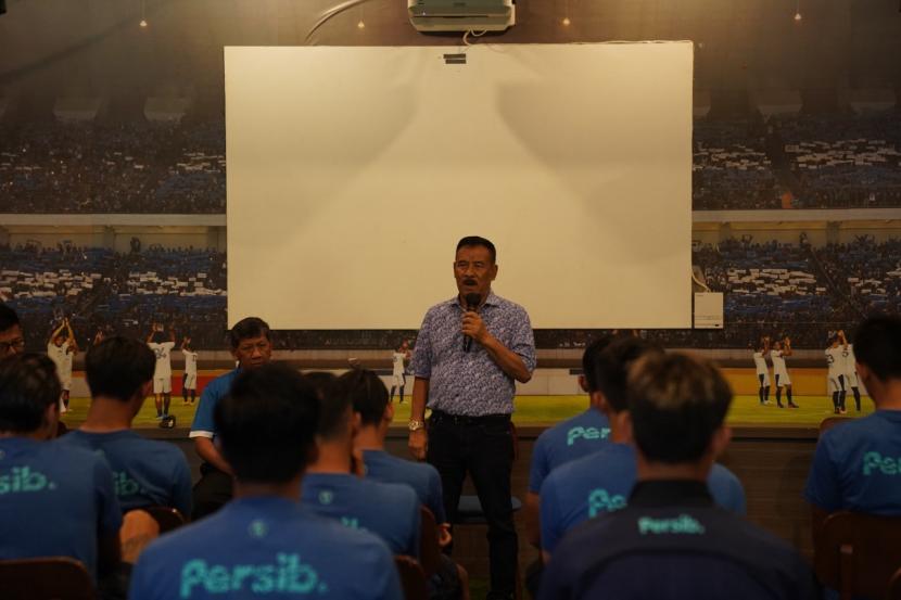 Persib Bandung menjalani doa bersama jelang kompetisi Liga 1 di Graha Persib, Jalan Sulanjana, Kota Bandung, Rabu (20/7/2022). 