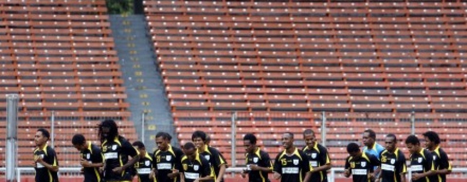 Persipura Jayapura menggelar latihan jelang laga lawan Persija Jakarta