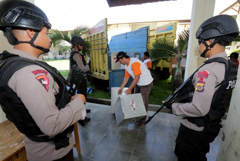 Personel BKO Brimob mengamankan Pilkada di Aceh (ilustrasi)