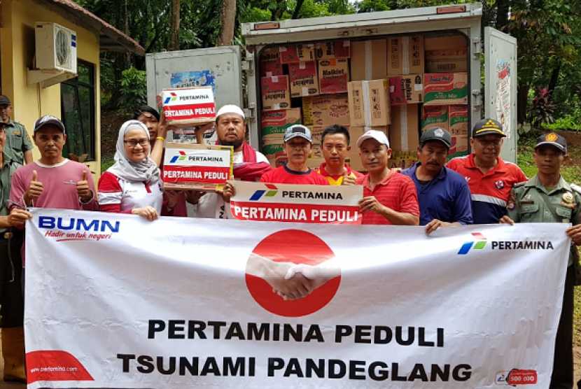 Pertamina salurkan bantuan tahap 2 ke korban tsunami Banten.