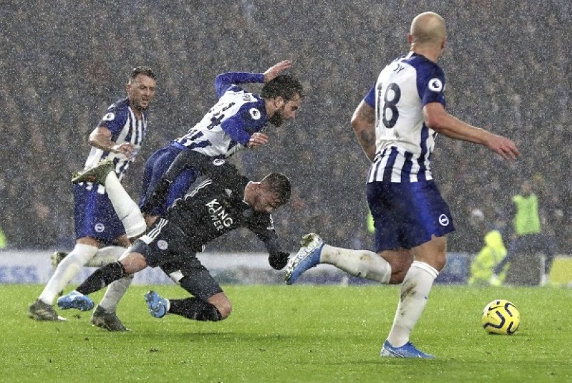 Pertandingan antara Brighton vs Leicester di Stadion Amex, Sabtu (23/11) WIB